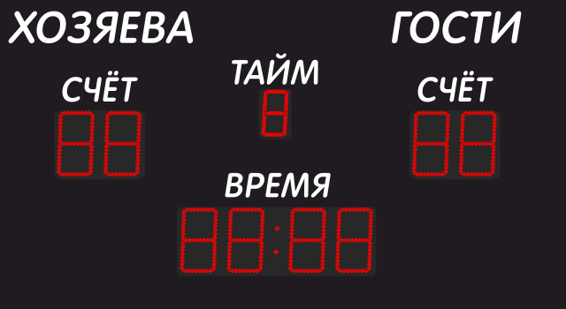 Электронное табло для футбола